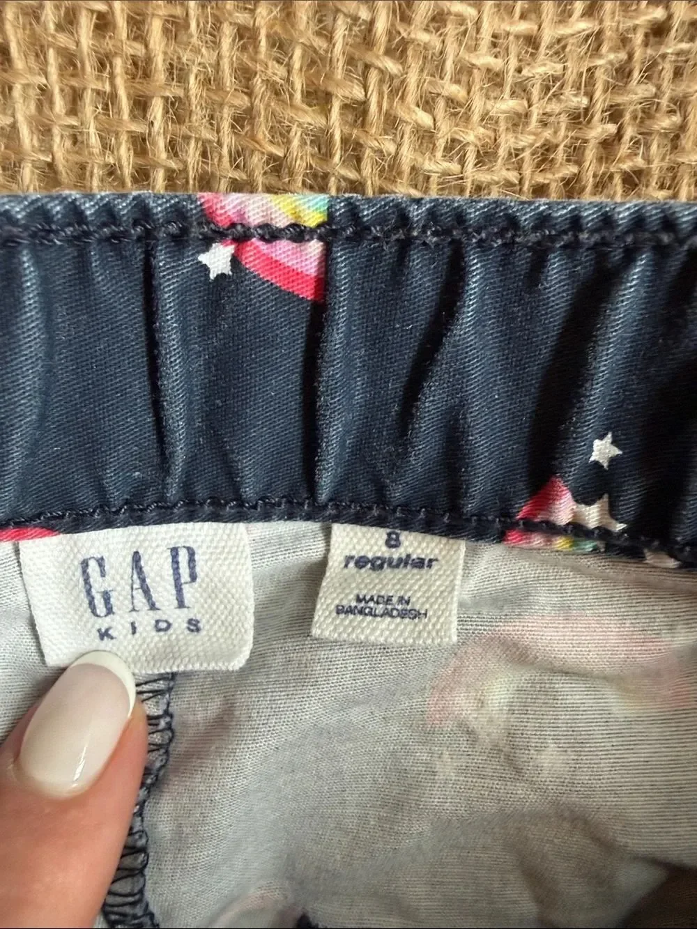GAP Navy Girls' Rainbow Print Shorts